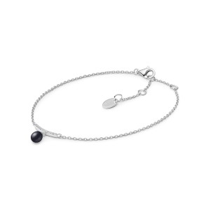 Bratara argint cu perla naturala neagra si pietre DiAmanti SK23373B_B-G (Argint 925‰ 1,4 g.)